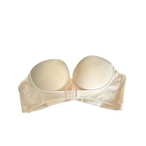 Women's O2 Wireless Strapless Nude Bra Size 40E 90E Padded‎ Molded Cups